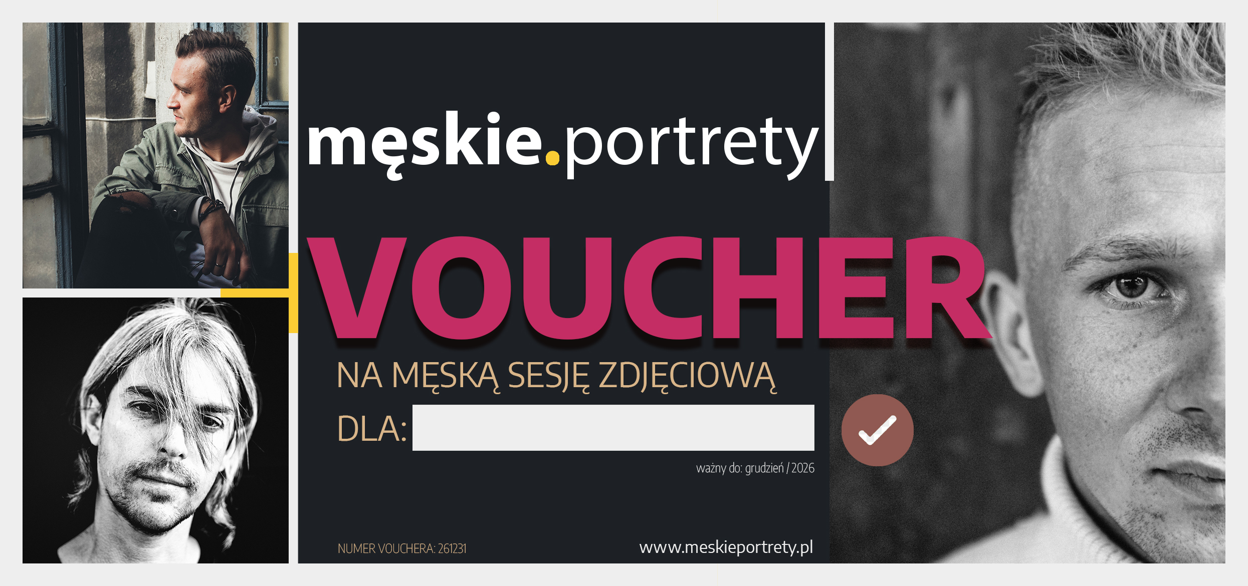 Voucher prezentowy na sesję zdjęciową